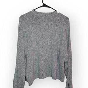 H&M Women's Pullover Sweater Heathered Gray Long Sleeve size Medium
